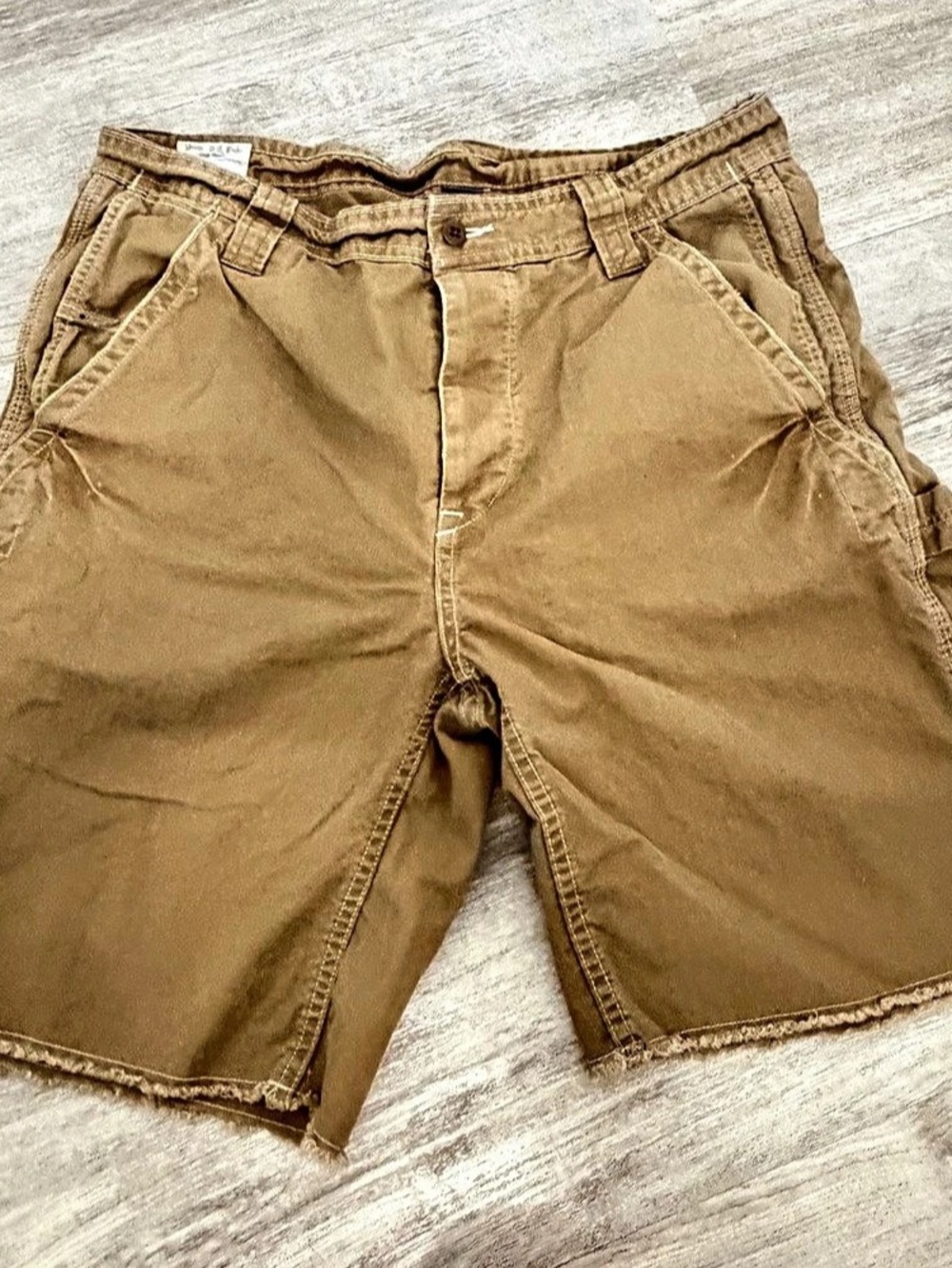 Vtg Polo Ralph Lauren Men's GI  Short Fit Carpenter Shorts Size 33 Brown Y2k